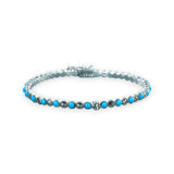 Taraash 925 Sterling Silver Sky Blue Marquise Bangle For Women - Taraash