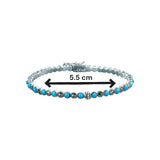 Taraash 925 Sterling Silver Sky Blue Marquise Bangle For Women - Taraash