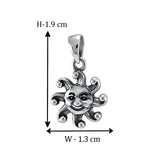 Taraash 925 Sterling Silver Smiling Sun Pendant For Kids - Taraash