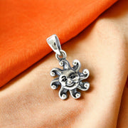 Taraash 925 Sterling Silver Smiling Sun Pendant For Kids - Taraash
