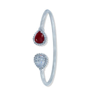 Taraash 925 Sterling Silver Solitaire CZ Bangle For Women - Taraash