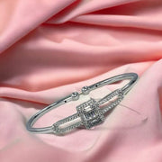 Taraash 925 Sterling Silver Solitaire CZ Bangle For Women - Taraash