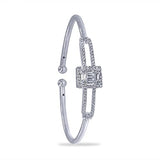 Taraash 925 Sterling Silver Solitaire CZ Bangle For Women - Taraash
