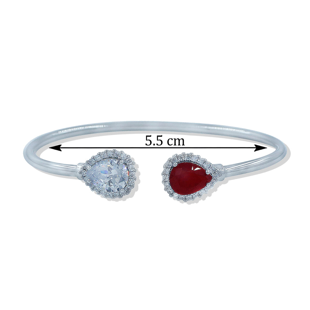 Taraash 925 Sterling Silver Solitaire CZ Bangle For Women - Taraash