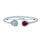 Taraash 925 Sterling Silver Solitaire CZ Bangle For Women - Taraash