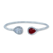 Taraash 925 Sterling Silver Solitaire CZ Bangle For Women - Taraash