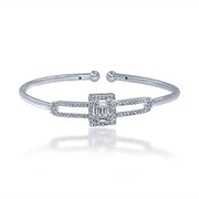 Taraash 925 Sterling Silver Solitaire CZ Bangle For Women - Taraash