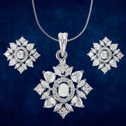 TARAASH 925 Sterling Silver Solitaire CZ Jewellery Set For Women - Taraash