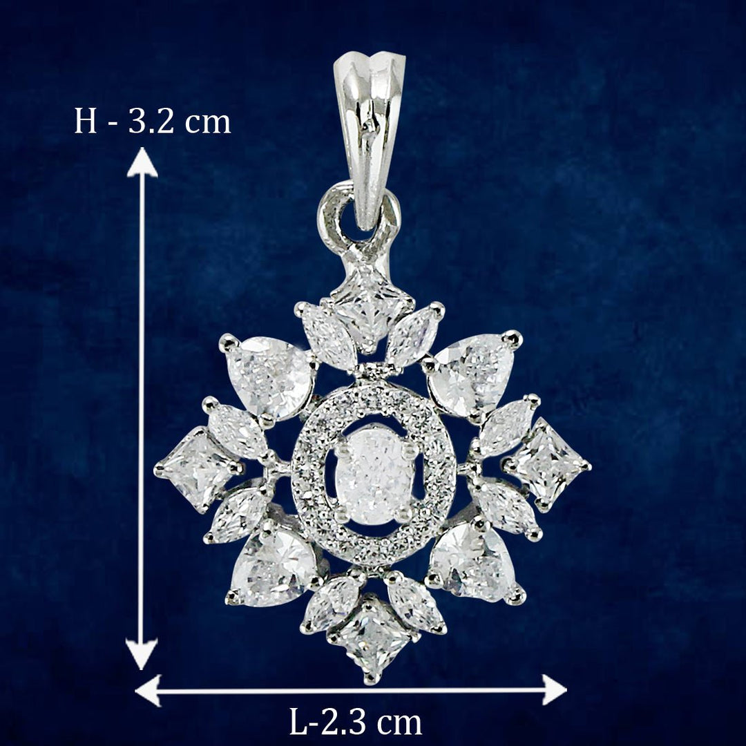 Taraash 925 Sterling Silver Solitaire CZ Pendant For Women - Taraash