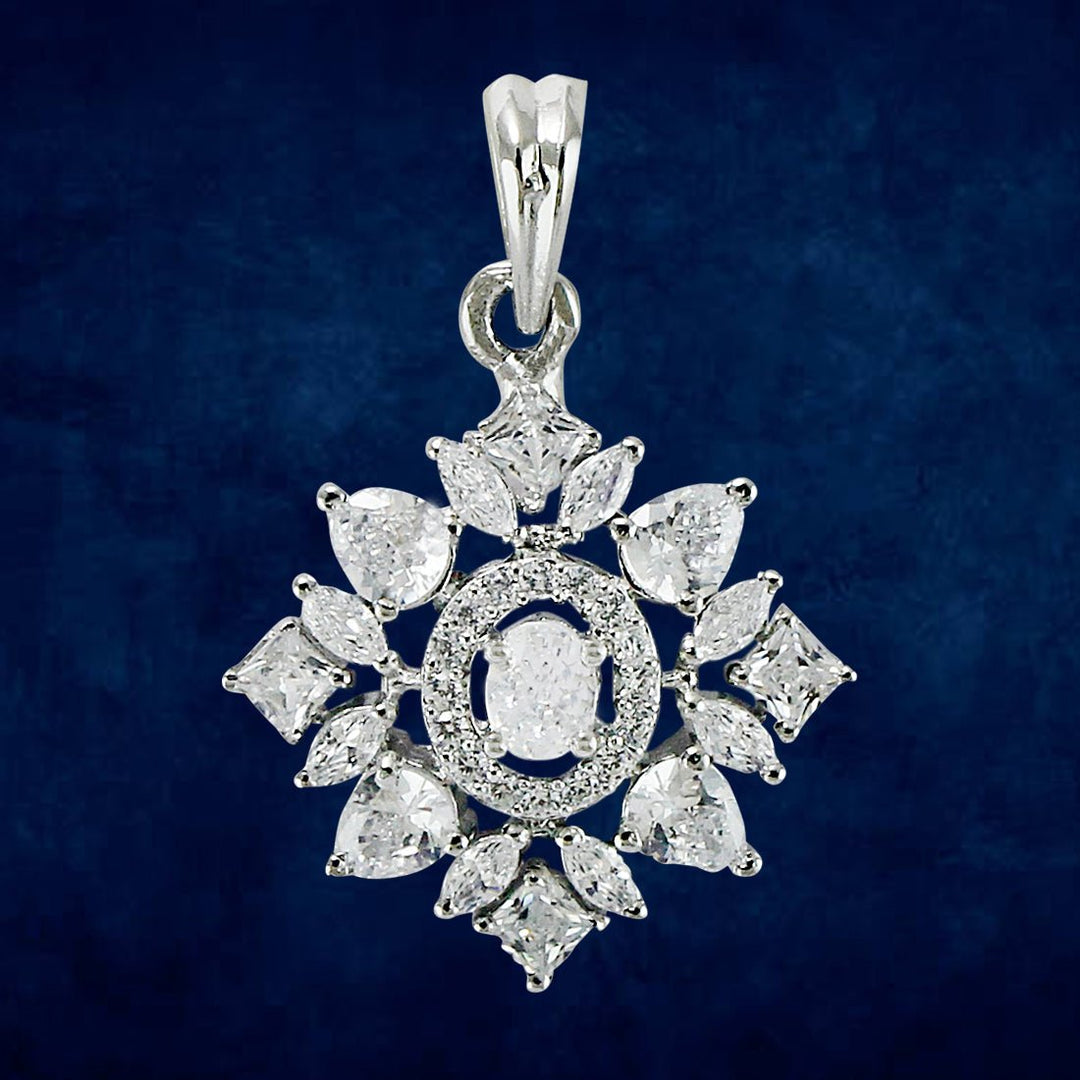 Taraash 925 Sterling Silver Solitaire CZ Pendant For Women - Taraash