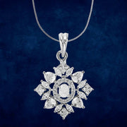 Taraash 925 Sterling Silver Solitaire CZ Pendant With Chain For Women - Taraash