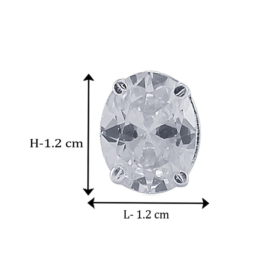 Taraash 925 Sterling Silver Solitaire CZ Stud Earrings For Women - Taraash