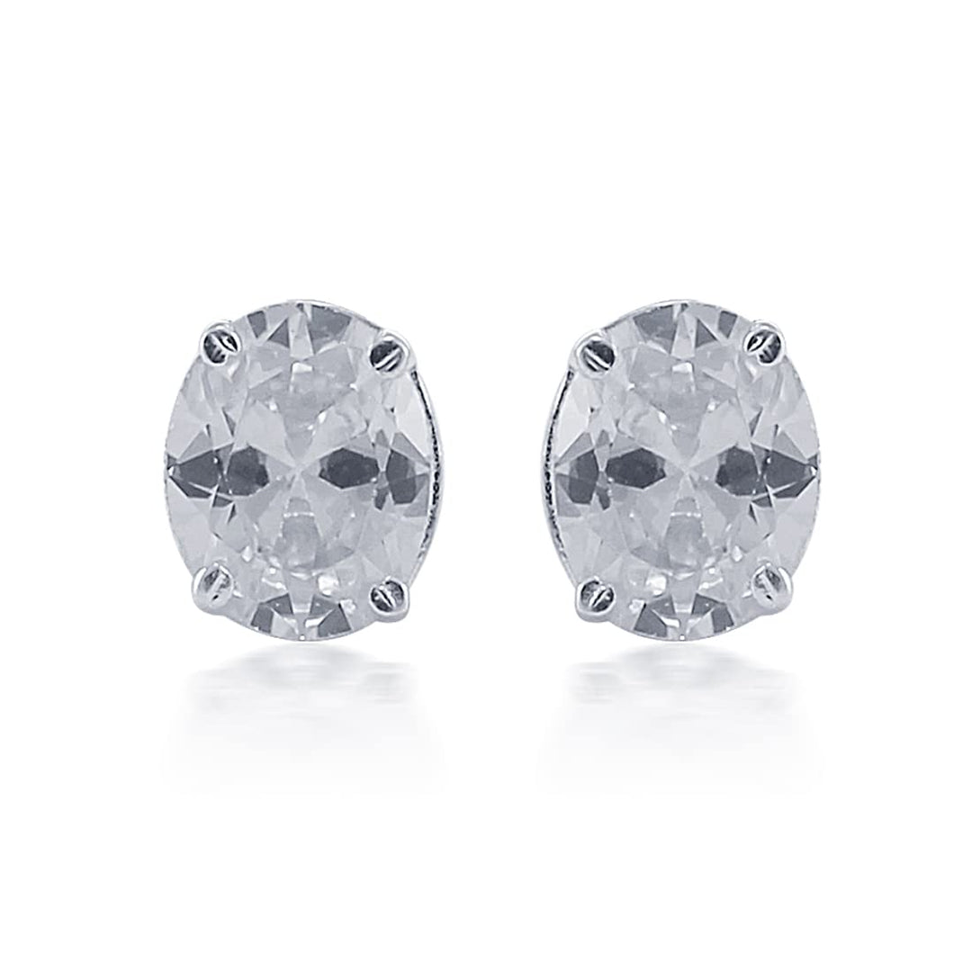 Taraash 925 Sterling Silver Solitaire CZ Stud Earrings For Women - Taraash