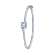 Taraash 925 Sterling Silver Square CZ Bangle For Women - Taraash