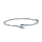 Taraash 925 Sterling Silver Square CZ Bangle For Women - Taraash