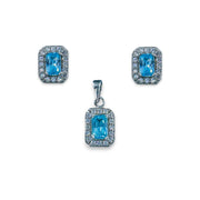 Taraash 925 Sterling Silver Square CZ Jewellery Sets For Women - Taraash