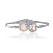 Taraash 925 Sterling Silver Square Shape Bangle For Women - Taraash