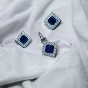 Taraash 925 Sterling Silver Square Shape CZ Jewellery Sets For Women - Taraash