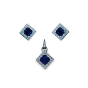 Taraash 925 Sterling Silver Square Shape CZ Jewellery Sets For Women - Taraash