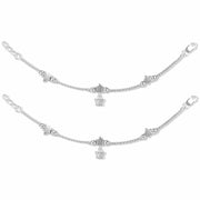 Taraash 925 Sterling Silver Star Butterfly Charm anklet for Girls - Taraash