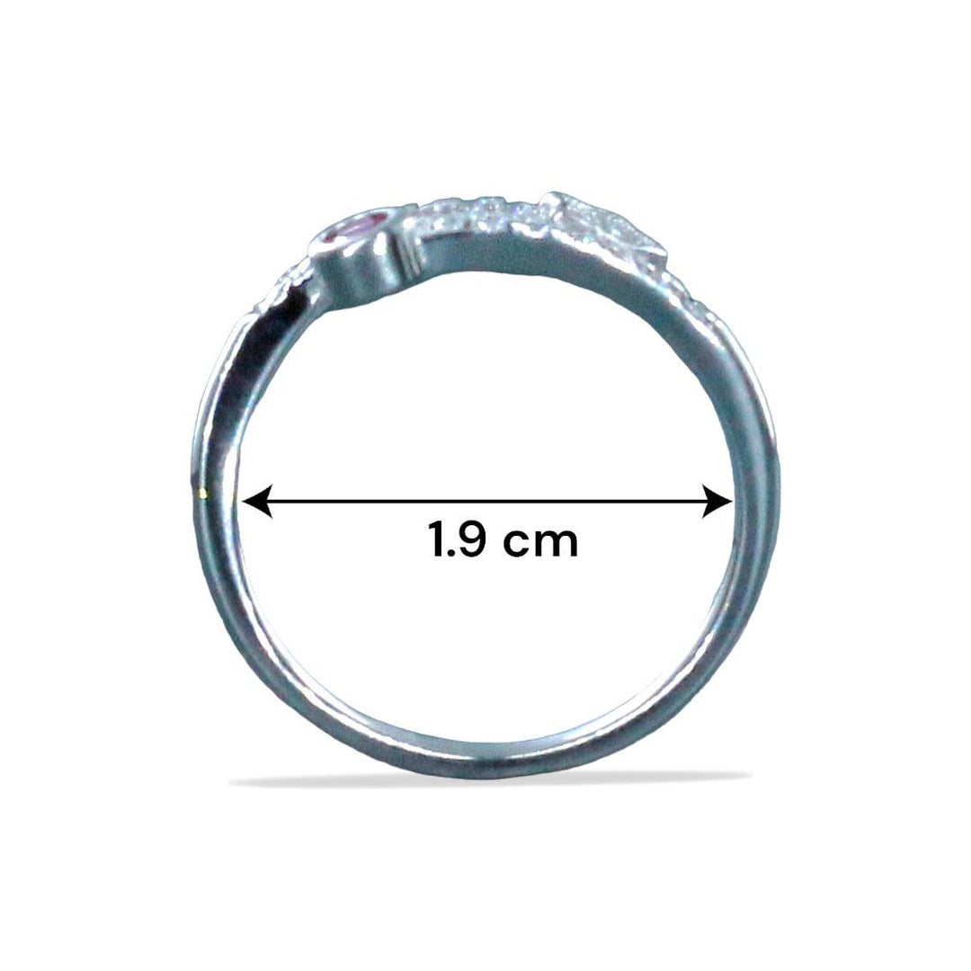 Taraash 925 Sterling Silver Star Pink Cz Metti For Women - Taraash