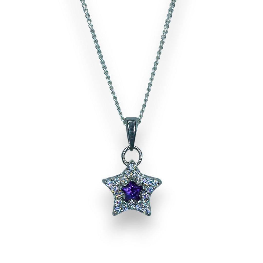 Taraash 925 Sterling Silver Star Shape CZ Pendant Chain For Women - Taraash