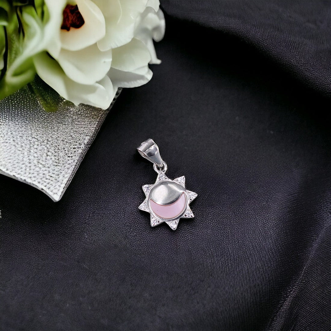 Taraash 925 Sterling Silver Sun & Moon Silver Pendant for Women - Taraash