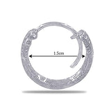 Taraash 925 Sterling Silver Texture Design Hoop For Women - Taraash