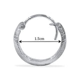 Taraash 925 Sterling Silver Texture Design Hoop For Women - Taraash