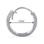 Load image into Gallery viewer, Taraash 925 Sterling Silver Texture Design Hoop For Women - Taraash
