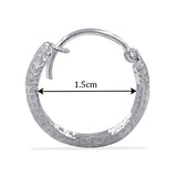 Taraash 925 Sterling Silver Texture Design Hoop For Women - Taraash