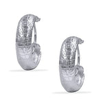 Load image into Gallery viewer, Taraash 925 Sterling Silver Texture Design Hoop For Women - Taraash

