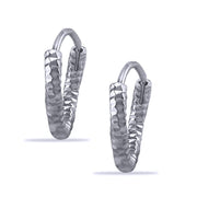 Taraash 925 Sterling Silver Texture Hoop For Girls - Taraash