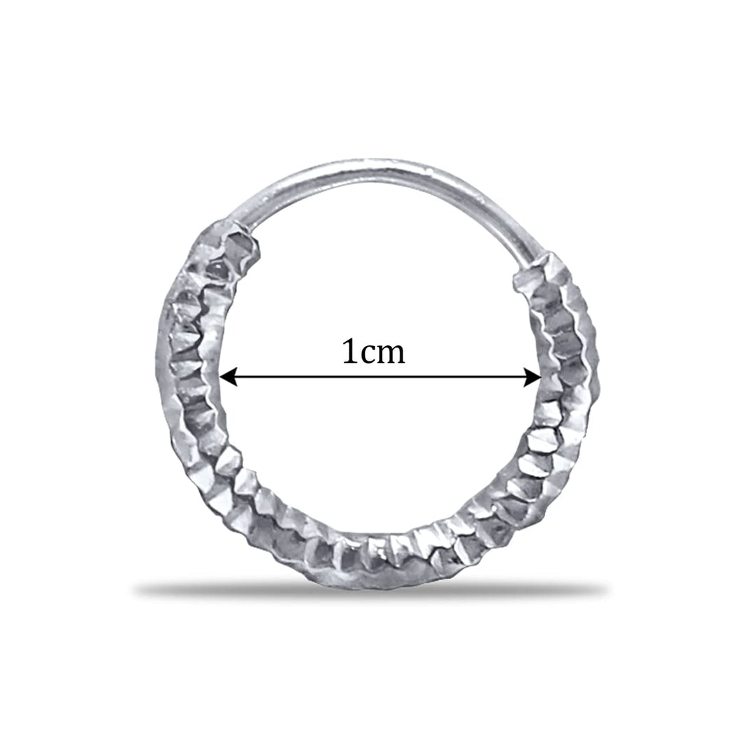 Taraash 925 Sterling Silver Texture Hoop For Girls - Taraash