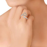 Taraash 925 Sterling Silver Tiara Finger Ring For Girls - Taraash