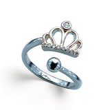 Taraash 925 Sterling Silver Tiara Finger Ring For Girls - Taraash