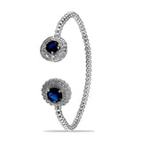 Taraash 925 Sterling Silver Top openable CZ Bangle For Women - Taraash
