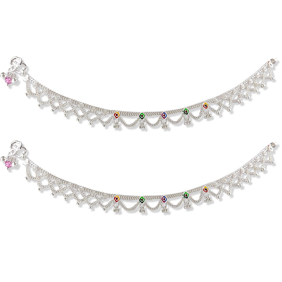 Taraash 925 Sterling Silver Traditional Anklets For Women - Taraash