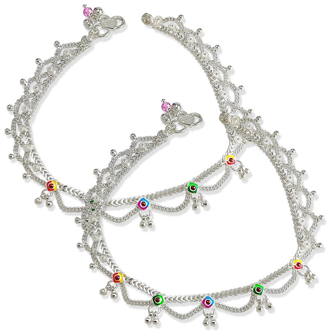 Taraash 925 Sterling Silver Traditional Anklets For Women - Taraash