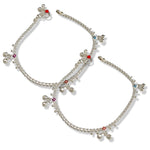 Load image into Gallery viewer, Taraash 925 Sterling Silver Traditional Ghungroo Style Anklets For Women - Taraash
