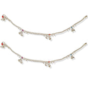 Taraash 925 Sterling Silver Traditional Ghungroo Style Anklets For Women - Taraash
