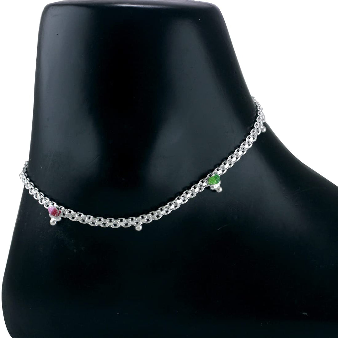Taraash 925 Sterling Silver Traditional Payal / Anklet For Women - Taraash