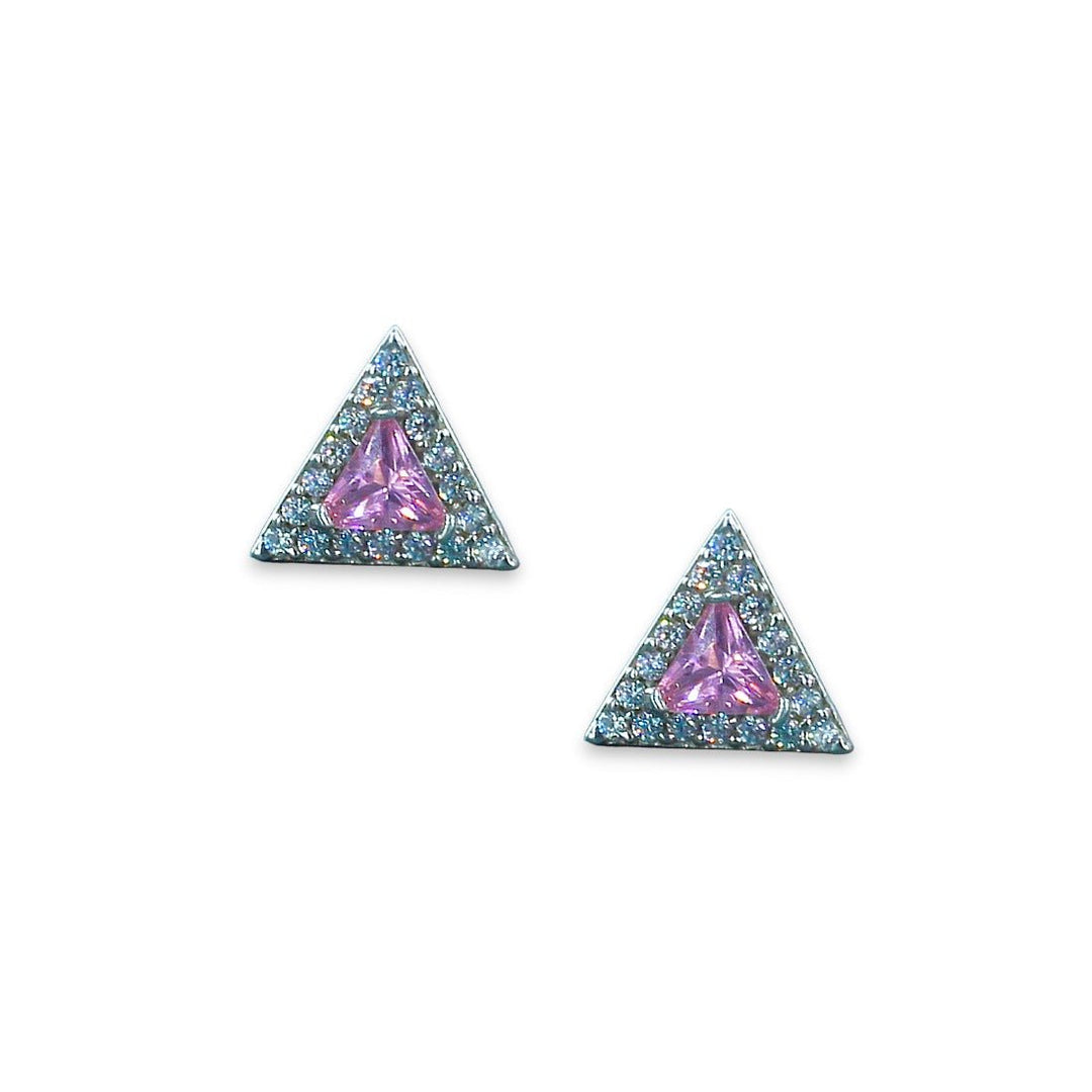 Taraash 925 Sterling Silver Triangle Shape CZ Jewellery Sets For Women - Taraash