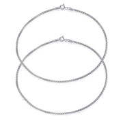 Taraash 925 Sterling Silver Venetian Chain Anklet For Women VHRW200S10H - Taraash