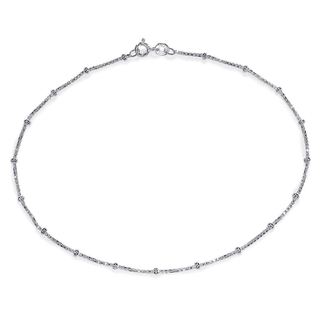 Taraash 925 Sterling Silver Venetian Chain Anklet For Women VNC10010H - Taraash