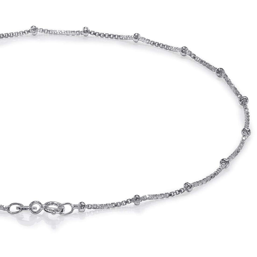Taraash 925 Sterling Silver Venetian Chain Anklet For Women VNC10010H - Taraash