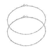 Taraash 925 Sterling Silver Venetian Chain Anklet For Women VNC10010H - Taraash