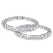 Taraash 925 Sterling Silver White CZ Bangle For Women - Taraash