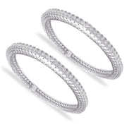 Taraash 925 Sterling Silver White CZ Bangle For Women - Taraash
