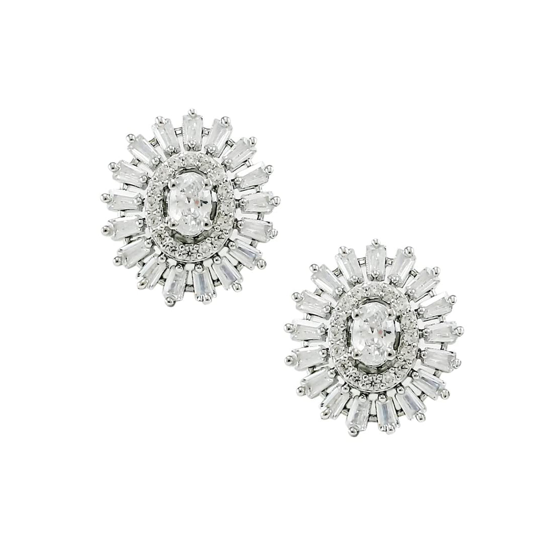 Taraash 925 Sterling Silver White CZ Earrings For Women - Taraash